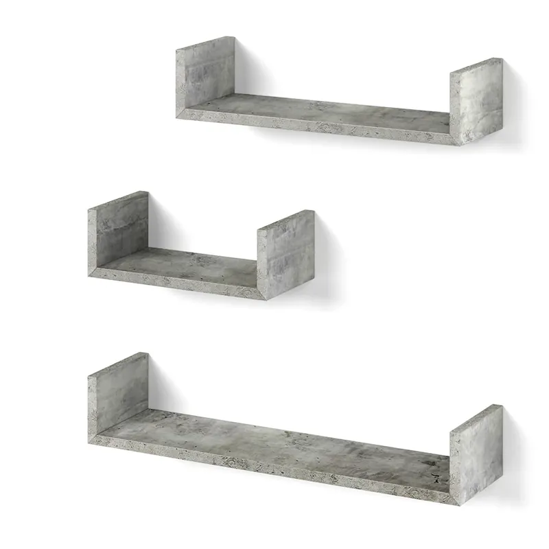 Stěnová police  Beton 60 x 10 cm Sada 3 kusů Vicco Novinka