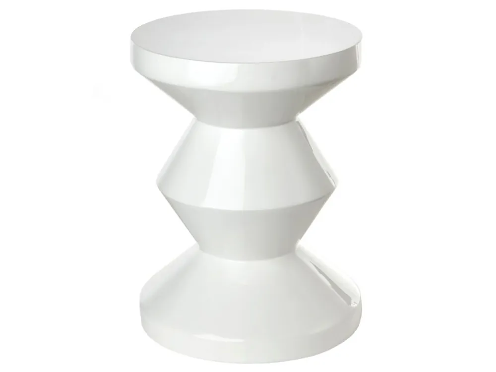 Ověřený Bílý odkládací stolek Zig Zag ⌀36 cm
