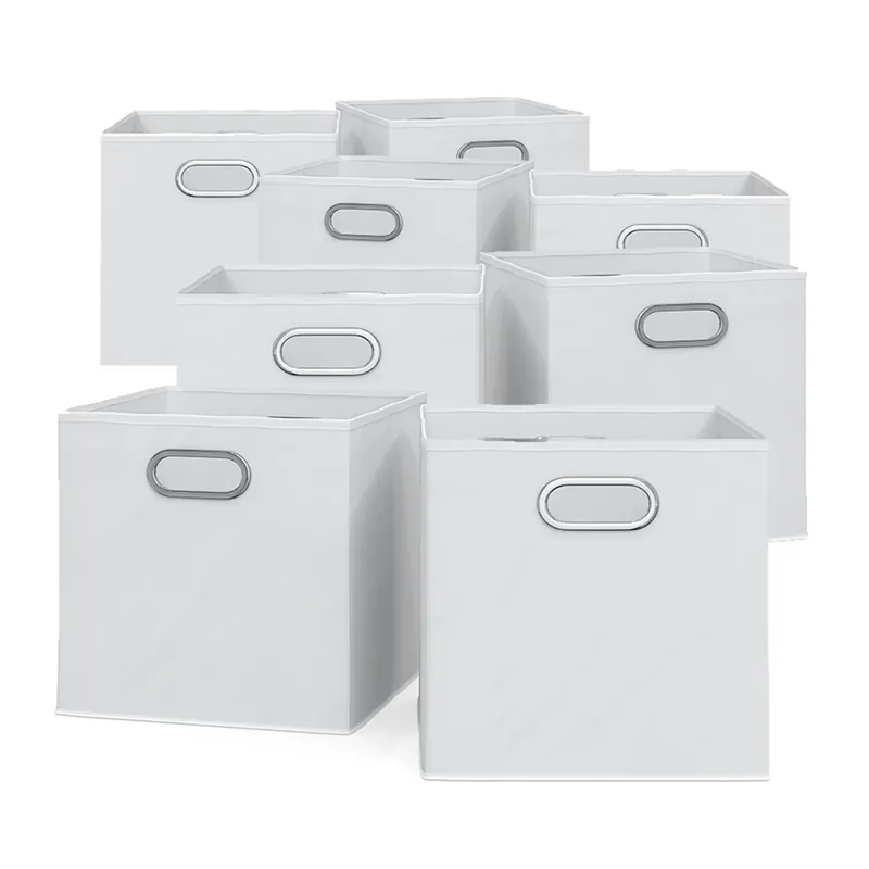 Odeslání Ihned Skládací box Bílá 30 x 30 cm Sada 8 kusů Vicco
