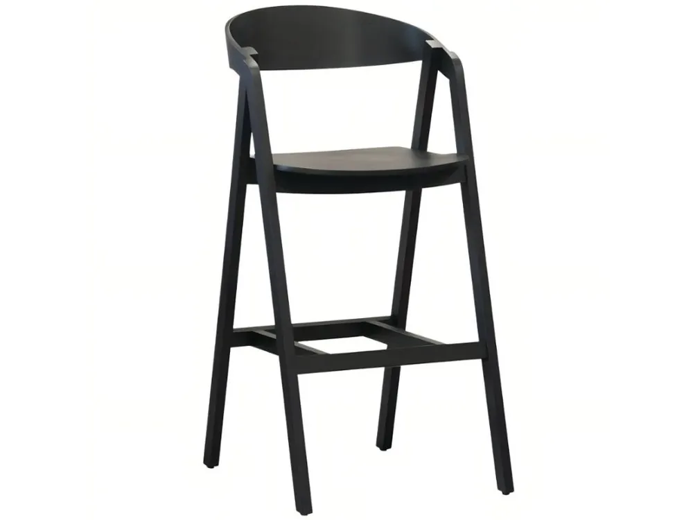 Přímo Od Výrobce Černá buková barová židle Henry 72 cm