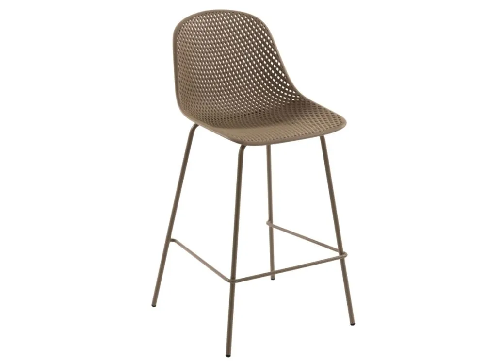 Béžová plastová barová židle Quinby 75 cm Expresní Doručení