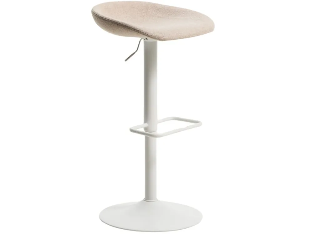 Béžovo-bílá čalouněná barová židle Danua 58-82 cm Horká Nabídka