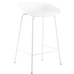 Bílá plastová barová židle Somcasa Netta 74 cm Výprodej