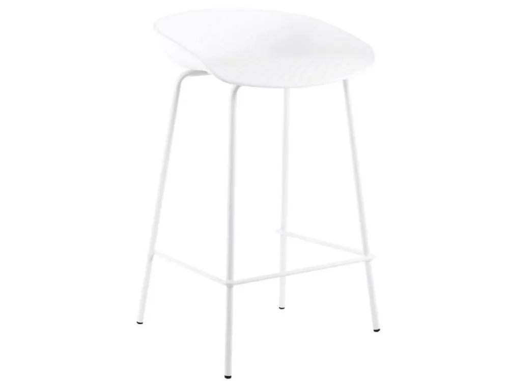 Bílá plastová barová židle Somcasa Netta 74 cm Výprodej