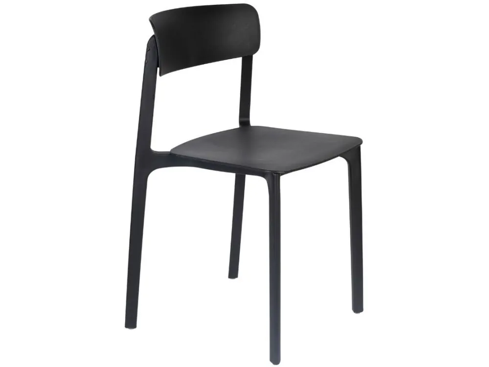 Originální Černá plastová jídelní židle WLL CLIVE