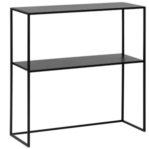 Černý kovový toaletní stolek Alrik 78 x 27 cm Rychlé Dodání