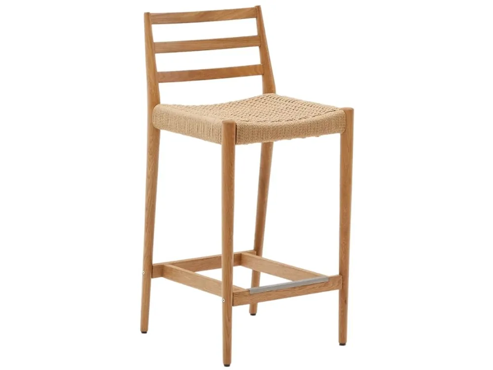Bezpečná Platba Dubová barová židle Analy 70 cm s výpletem