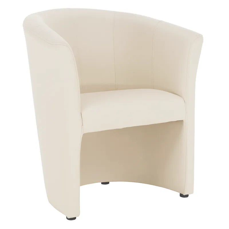 Levný Klubové křeslo, ekokůže béžová, CUBA