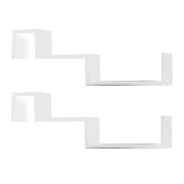 Top Prodej Sada 2 polic, MDF foliovaná, bílá, FRI NEW