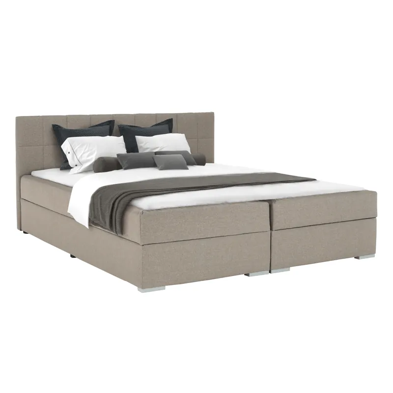 Expresní Doručení Boxspringová postel 180x200, šedohnědá TAUPE, FERATA TV KOMFORT