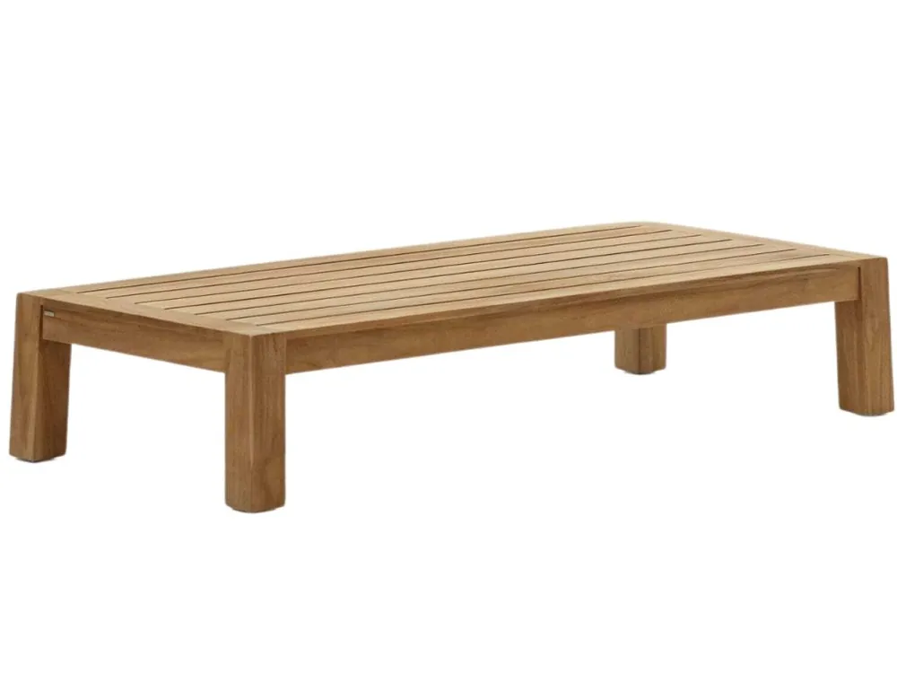 Horká Nabídka Teakový zahradní konferenční stolek Kave Home Forcanera 153 x 76 cm