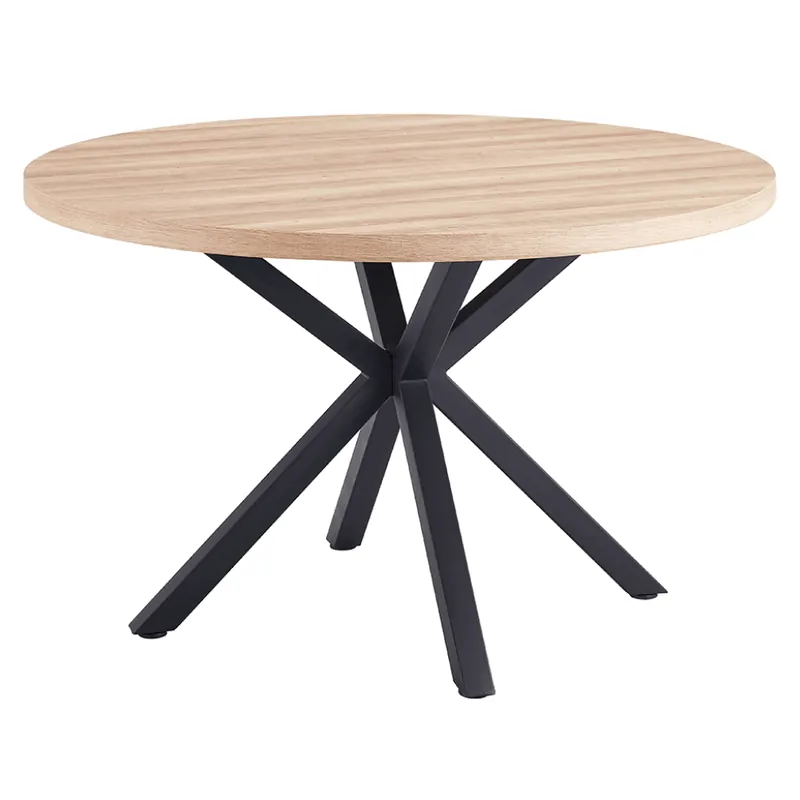 Jedálenský stůl, dub sonoma / čierna, průměr 120 cm, MEDOR Originální