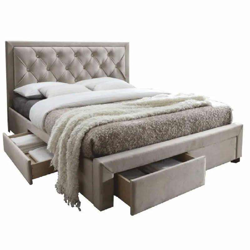 Manželská postel, šedohnědá, 160x200, OREA Nakupujte Hned