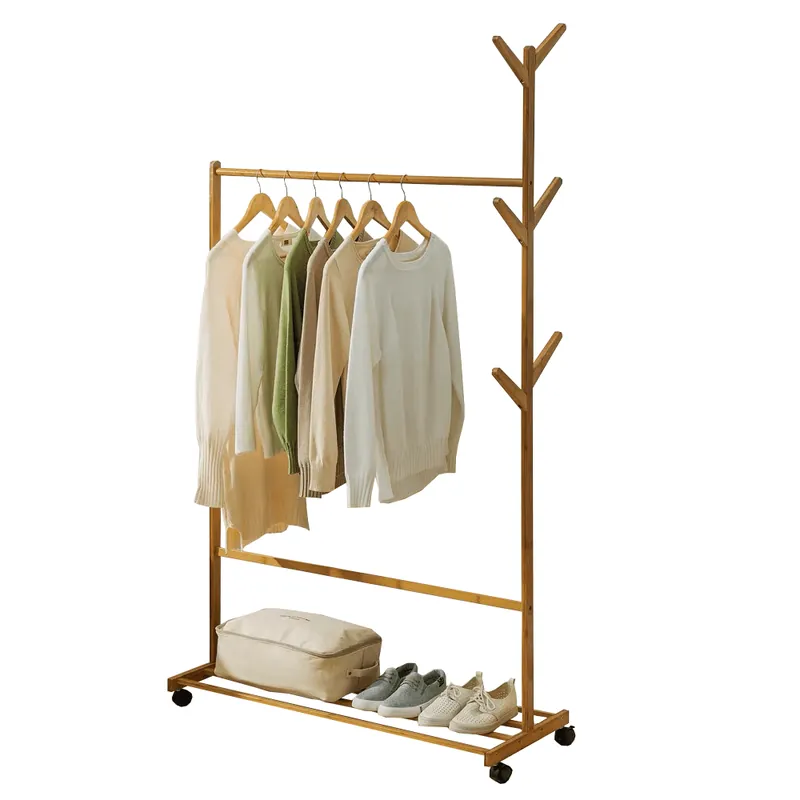 Pojízdný věšák, bambus, šířka 100cm, VIKIR TYP 3 Kup Teď