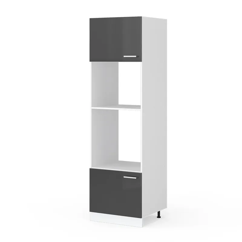 Skříňka na mikrovlnnou troubu R-Line Antracitový vysoký lesk 60 cm Vicco Výhodná Nabídka