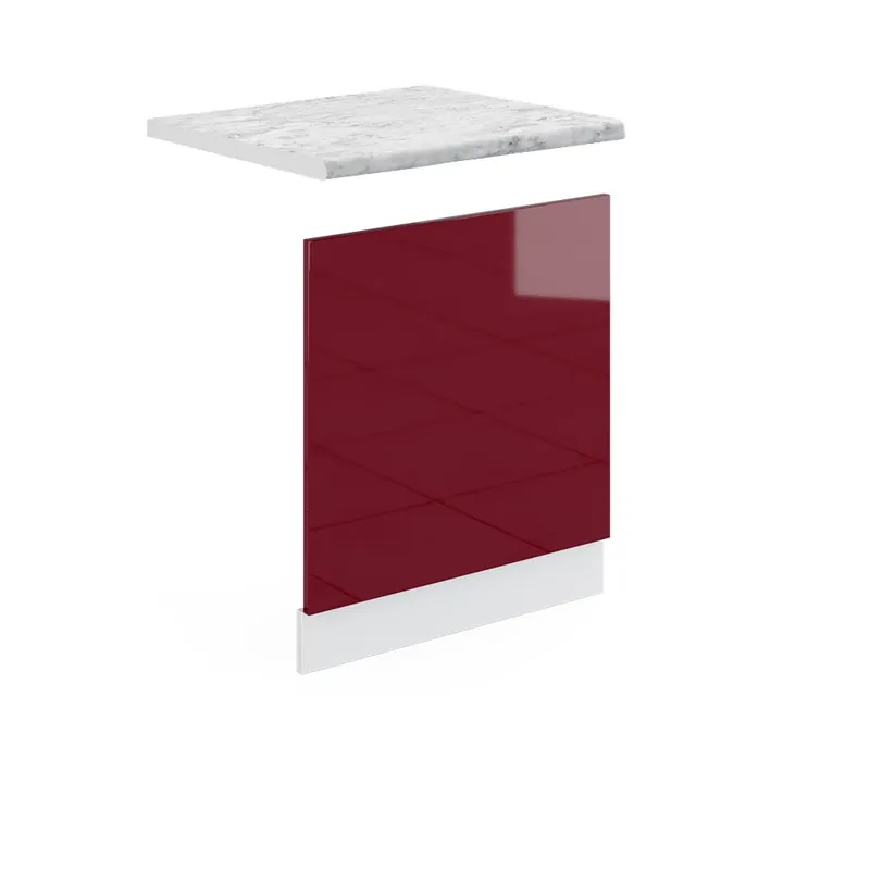 Přední panel R-Line Červená vysoký lesk 60 cm s pracovní deskou Vicco Sleva