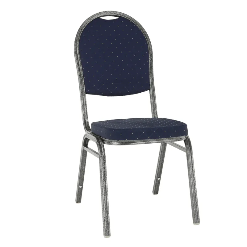 Židle, stohovatelná, látka modrá/šedý rám, JEFF 2 NEW Rychlé Dodání