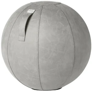 Betonově šedý koženkový sedací / gymnastický míč VLUV BOL VEGA Ø 65 cm Expresní Doručení