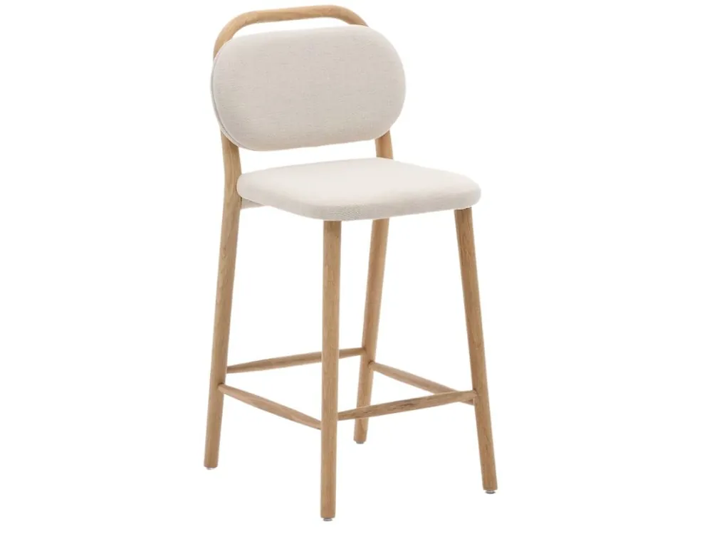 Béžová čalouněná barová židle Kave Home Helda 65 cm Cenový Hit