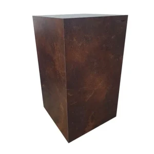 Tmavě hnědý dřevěný odkládací stolek Ruggine by Marco Barotti 60 cm Sleva