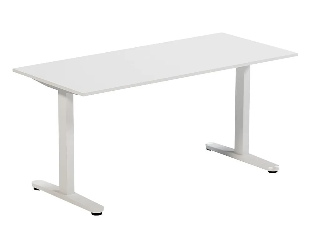 Bílý výškově nastavitelný pracovní stůl Thia 140 x 80 cm Oblíbený