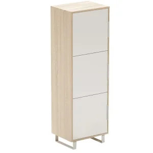 Matně bílá dubová kancelářská skříň Thor 158,2 cm x 52 cm Kup Teď