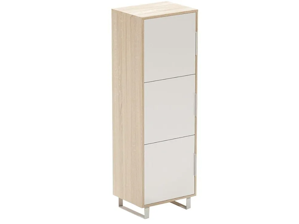 Matně bílá dubová kancelářská skříň Thor 158,2 cm x 52 cm Kup Teď