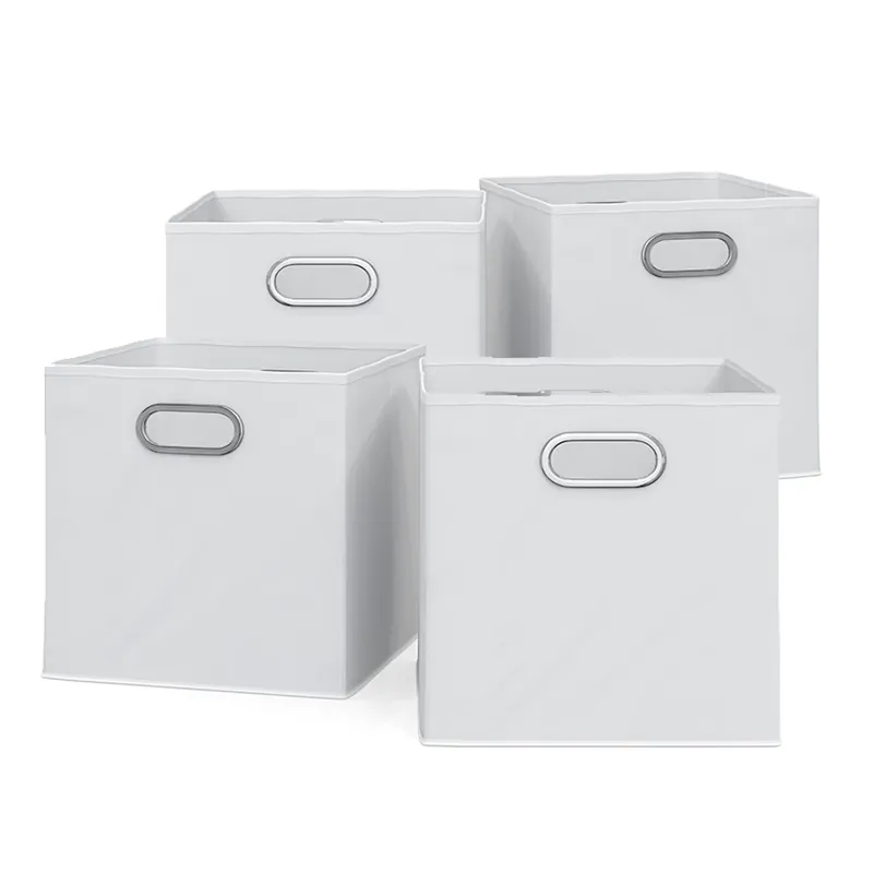 Rychlé Dodání Skládací box Bílá 30 x 30 cm Sada 4 kusů Vicco