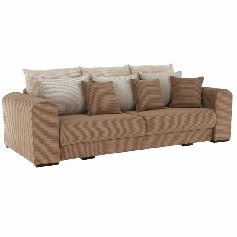 Omezená Nabídka Extra prostorná pohovka, světlehnědá / béžová / krémová, Gilena BIG SOFA
