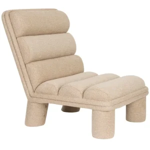 Béžové bouclé lounge křeslo DUTCHBONE FERN Levný