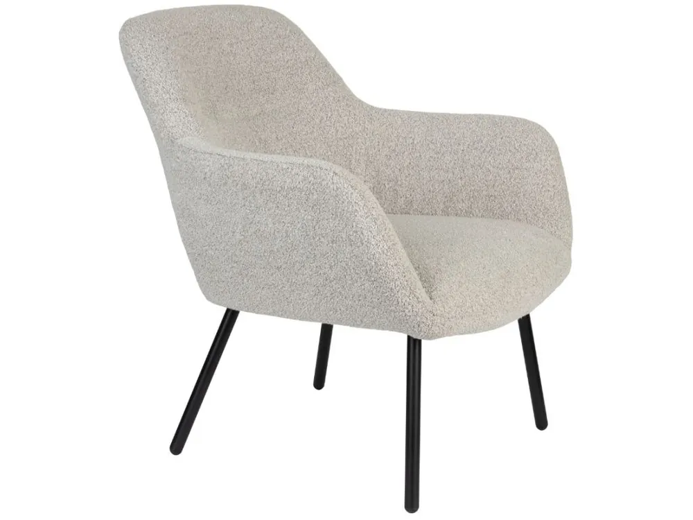Originální Béžové bouclé lounge křeslo WLL DUDE