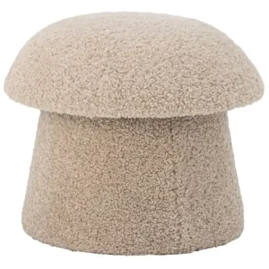Béžový bouclé puf Bocca 46 cm Koupit Online