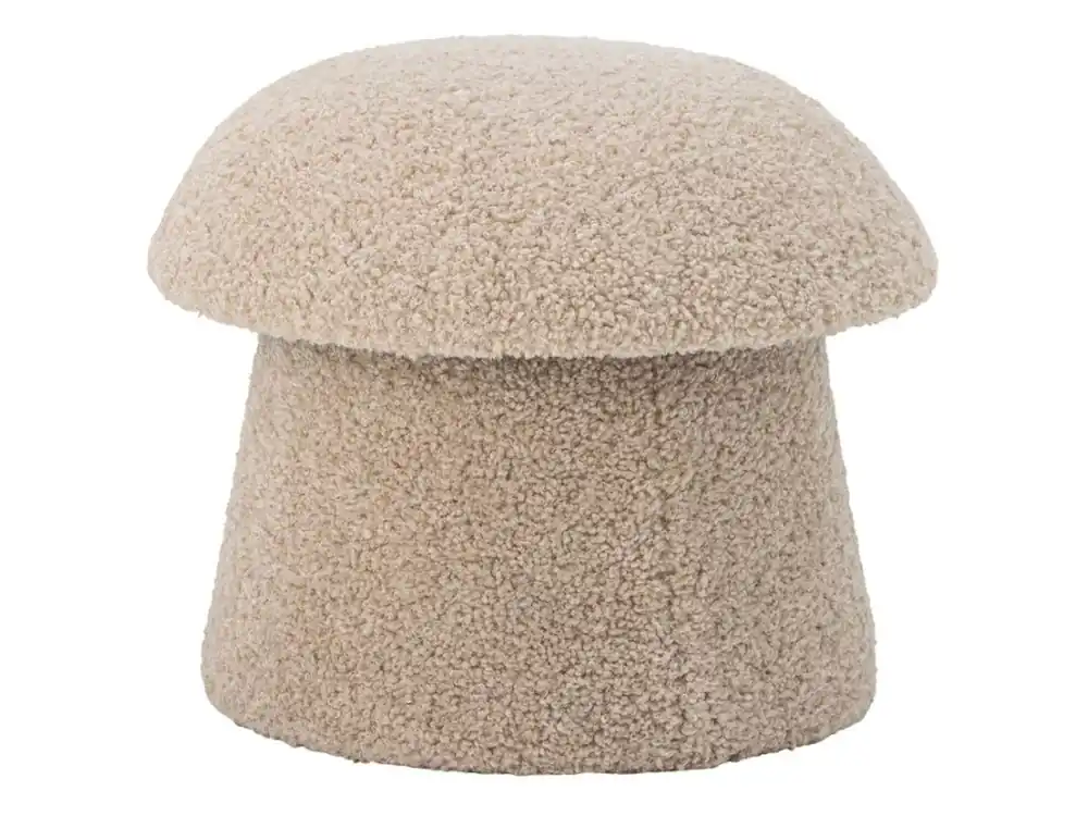 Béžový bouclé puf Bocca 46 cm Koupit Online