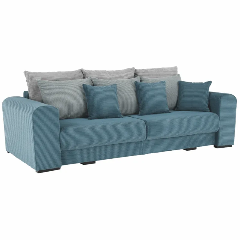 Zlevněný Extra prostorná pohovka, modrá / mentolová / světle šedá, Gilena BIG SOFA