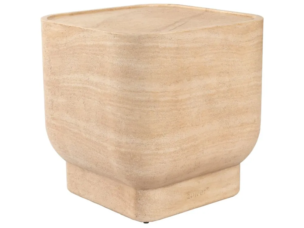Cenová Bomba Béžový mramorový odkládací stolek ZUIVER NOBLE 45 cm