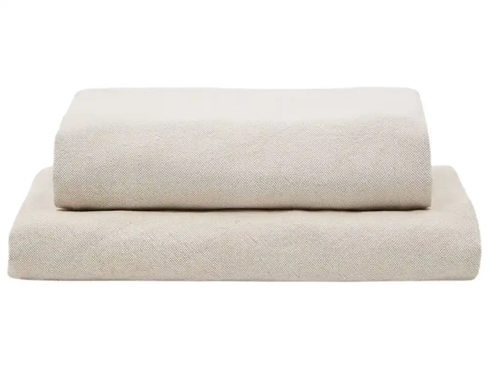 Béžový potah na podnožku Kave Home Zenira 90 x 90 cm Vysoce Kvalitní