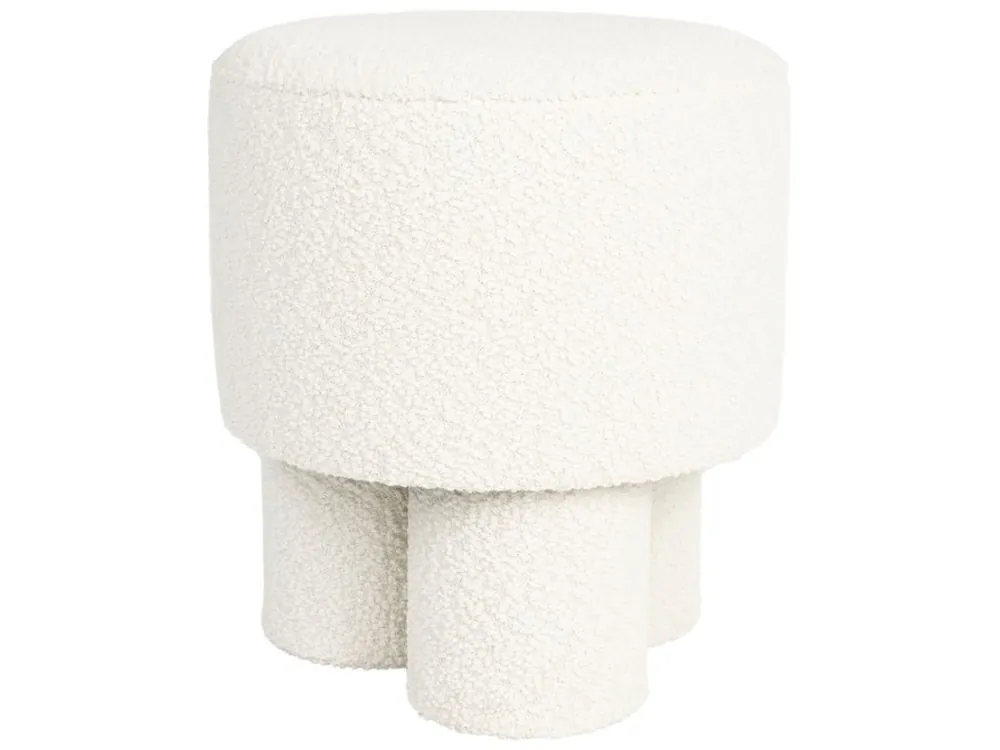 Sezónní Sleva Bílá bouclé stolička WLL MARCOS 44 cm