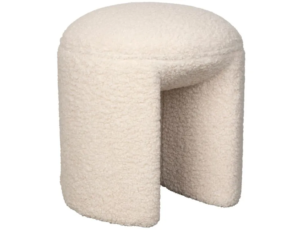 Bílá bouclé stolička WLL NOXX 46 cm Nejlepší Volba