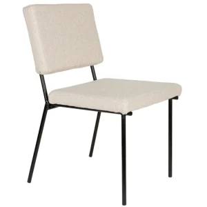 Bílá čalouněná jídelní židle ZUIVER FELLOW Akční Nabídka
