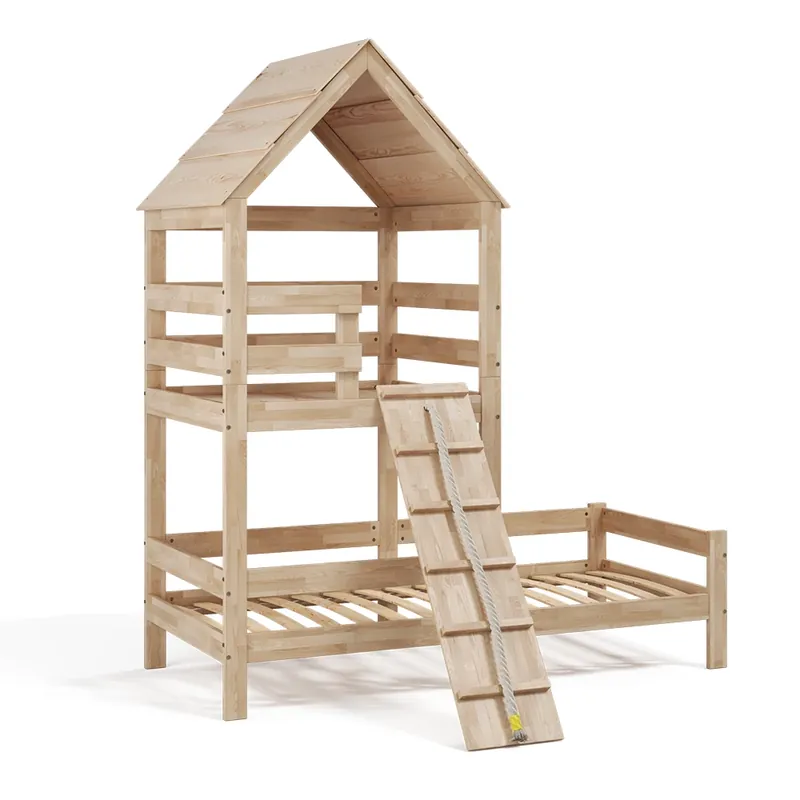 Dokud Zásoby Vydrží Domečková postel Teddy Přírodní dřevo 90x200 cm Vitalispa