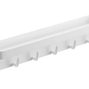 Bílý kovový nástěnný věšák na klíče Yamazaki Smart 6 x 24,5 cm s policí Cenový Hit