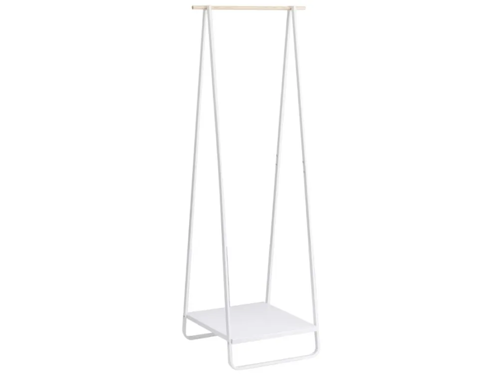 Nová Kolekce Bílý kovový stojací věšák Yamazaki Tower 140 cm