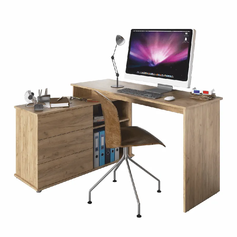 Univerzální rohový PC stůl, dub artisan, TERINO Tovární Cena