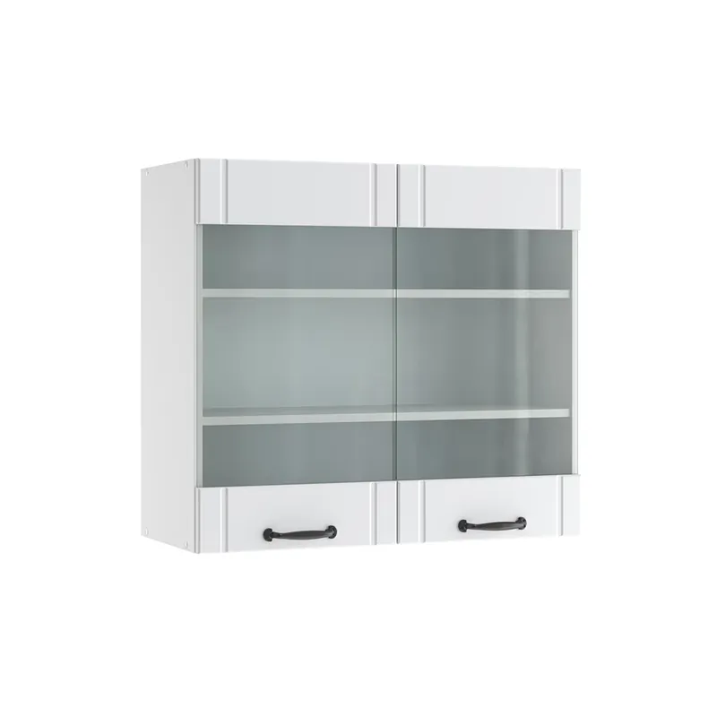 Skleněná kuchyňská skříňka Fame-Line Bílý venkovský dům 80 cm Vicco Zlevněný