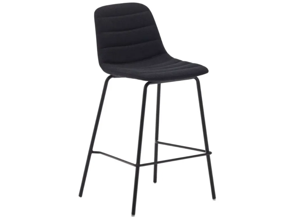 Černá čalouněná barová židle Kave Home Zunilda 65 cm Cenový Hit