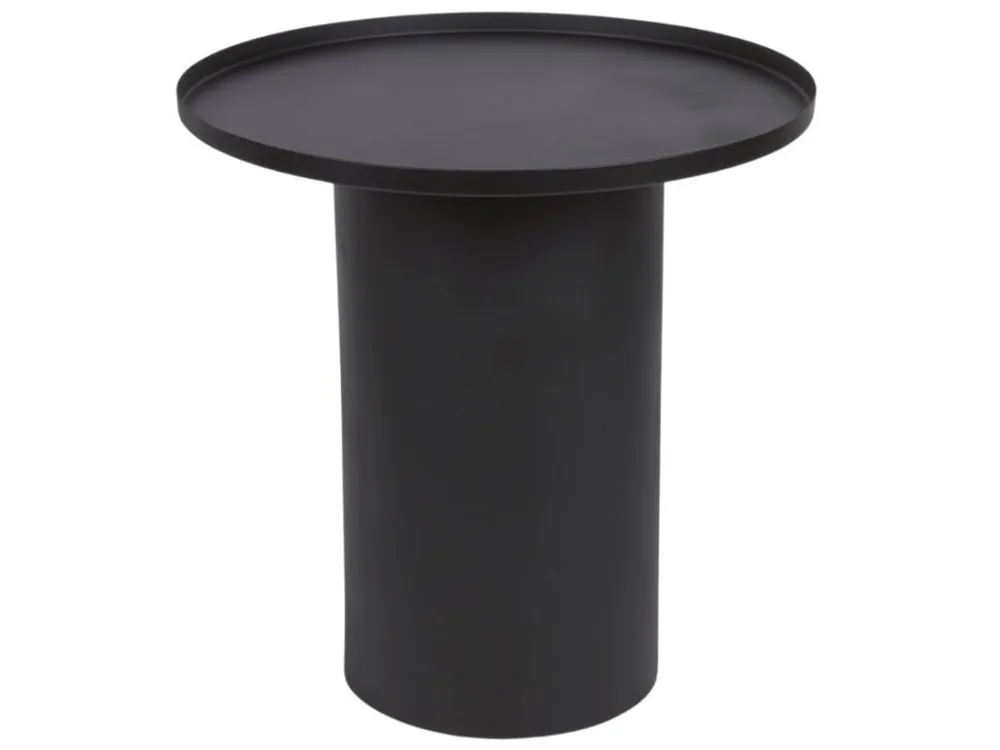 Super Cena Černý kovový odkládací stolek Kave Home Fleksa Ø 45 cm