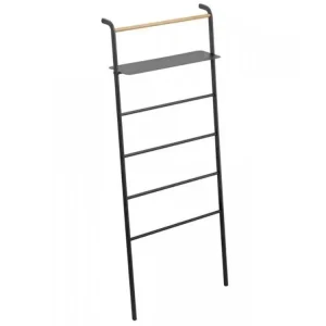 Vysoce Kvalitní Černý kovový stojací věšák s policí Yamazaki Tower 160 cm