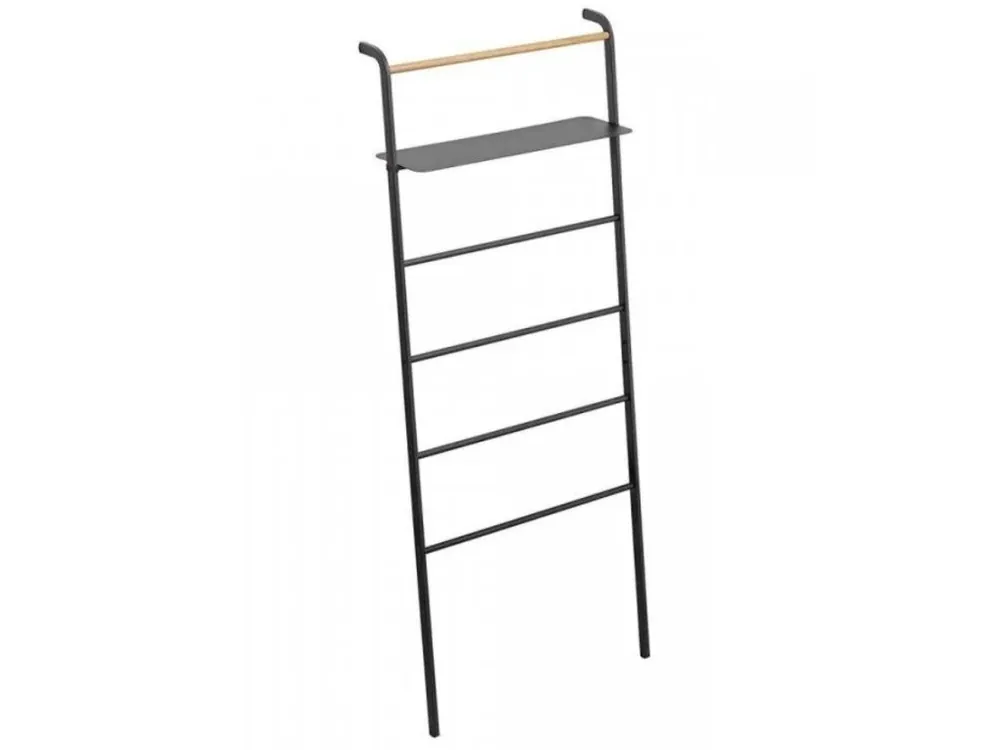 Vysoce Kvalitní Černý kovový stojací věšák s policí Yamazaki Tower 160 cm