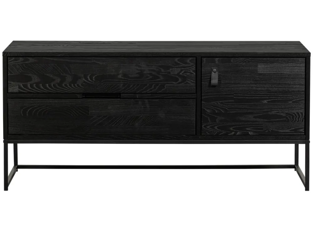 Černý dřevěný TV stolek Sinai 120 x 44 cm Hit Sezóny