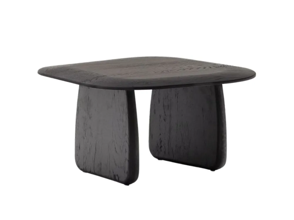 Černý dubový odkládací stolek Pirita 71 x 70 cm Must-Have